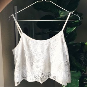 White cropped tank